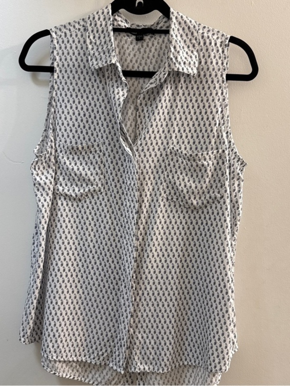 Velvet Heart White Blouse with Navy Paisley Detail - Picture 1 of 8